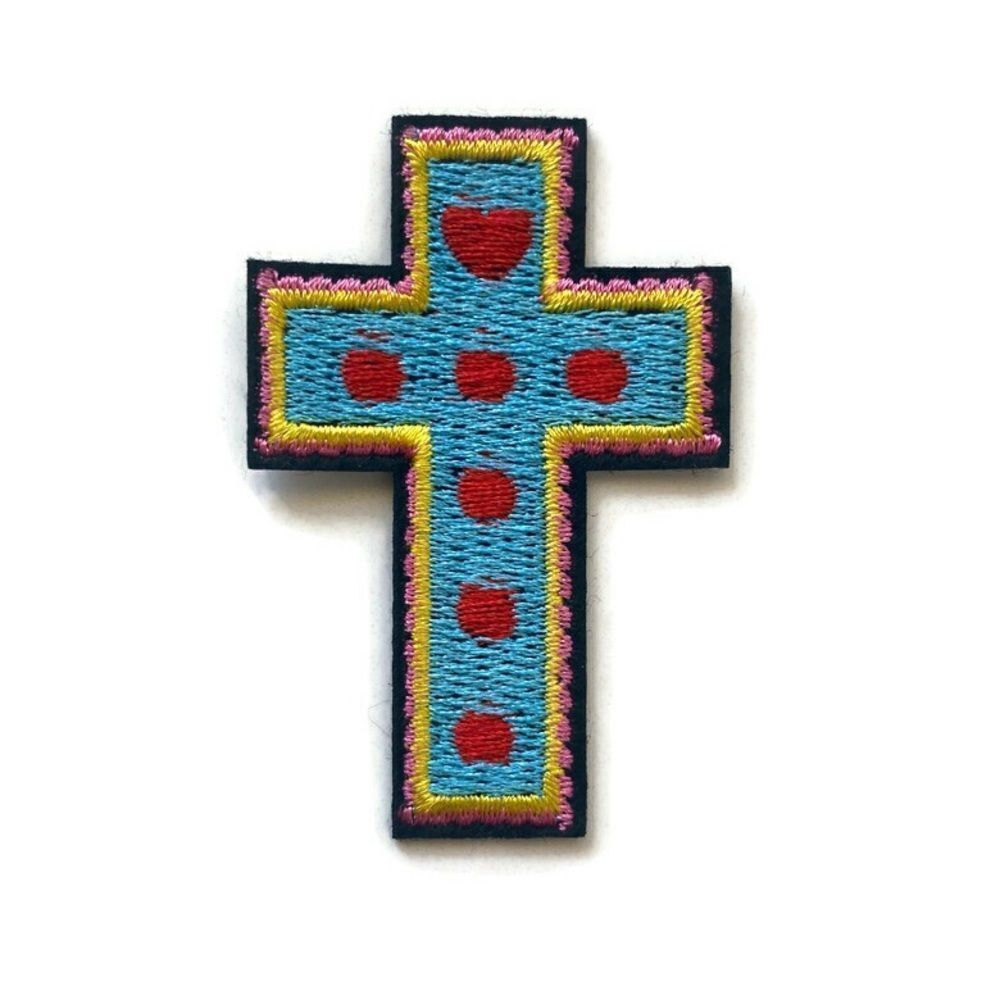 Colorful Cross Embroidered Patch